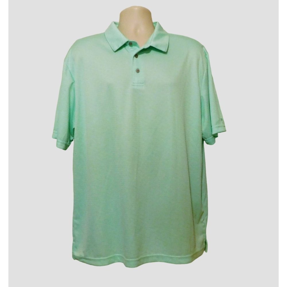 Grand Slam Polo Shirt XL Light Green Golf Short Sleeve Wicking Polyester